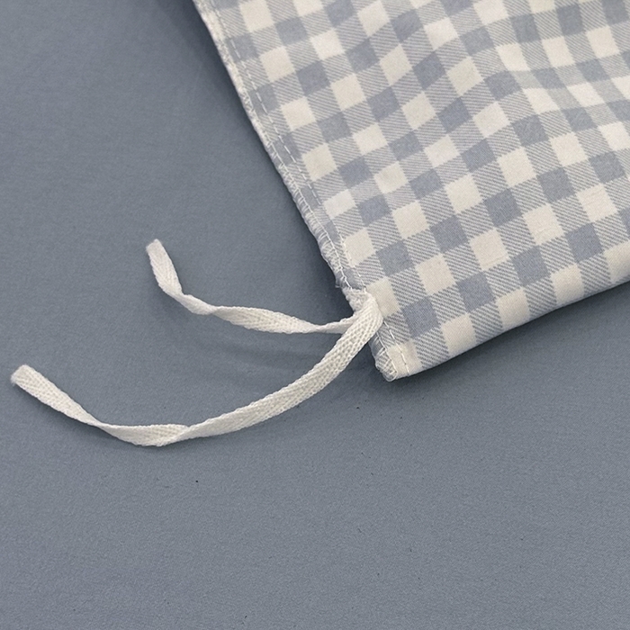 91家纺网 家纺一手货源 找家纺 优纤家纺 2025新款简约亲肤四件套床单床笠学生三件套-格子条纹系列 蓝小格