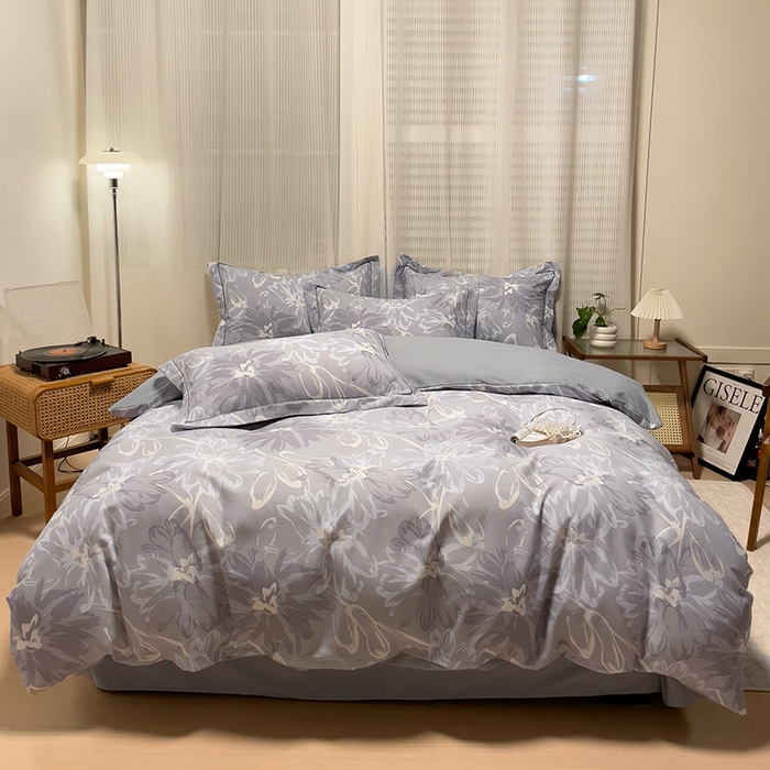 91家纺网 家纺一手货源 找家纺 卡普家居 2025新款全棉纯棉磨毛加厚四件套系列-四件套 梦菲