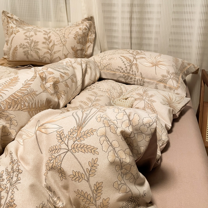 91家纺网 家纺一手货源 找家纺 卡普家居 2025新款全棉纯棉磨毛加厚四件套系列-四件套 挪威花园