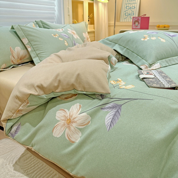 91家纺网 家纺一手货源 找家纺 卡普家居 2025新款全棉纯棉磨毛加厚单品系列-被套单件单被套 春色满园