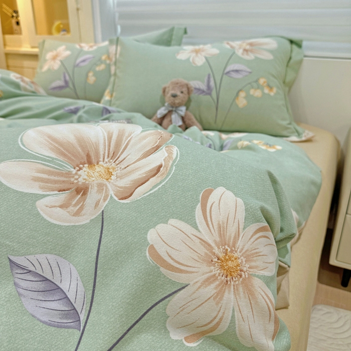 91家纺网 家纺一手货源 找家纺 卡普家居 2025新款全棉纯棉磨毛加厚单品系列-被套单件单被套 春色满园