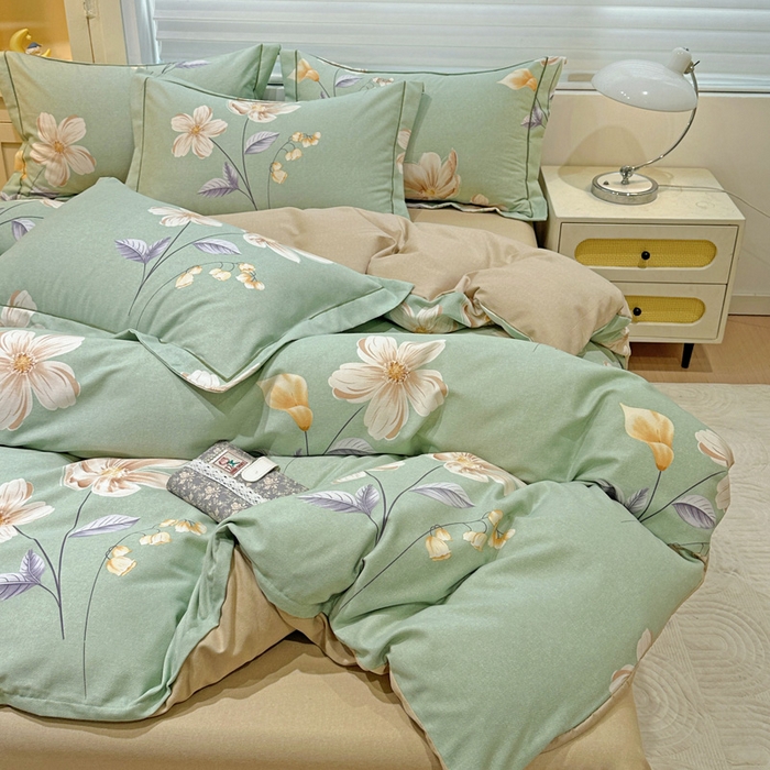 91家纺网 家纺一手货源 找家纺 卡普家居 2025新款全棉纯棉磨毛加厚单品系列-被套单件单被套 春色满园