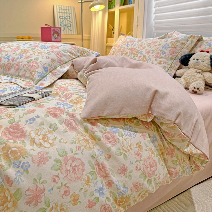 91家纺网 家纺一手货源 找家纺 卡普家居 2025新款全棉纯棉磨毛加厚单品系列-被套单件单被套 花恋