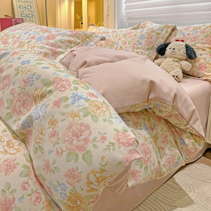 91家纺网 家纺一手货源 找家纺 卡普家居 2025新款全棉纯棉磨毛加厚单品系列-被套单件单被套 花恋