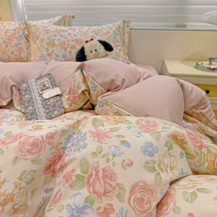 91家纺网 家纺一手货源 找家纺 卡普家居 2025新款全棉纯棉磨毛加厚单品系列-被套单件单被套 花恋