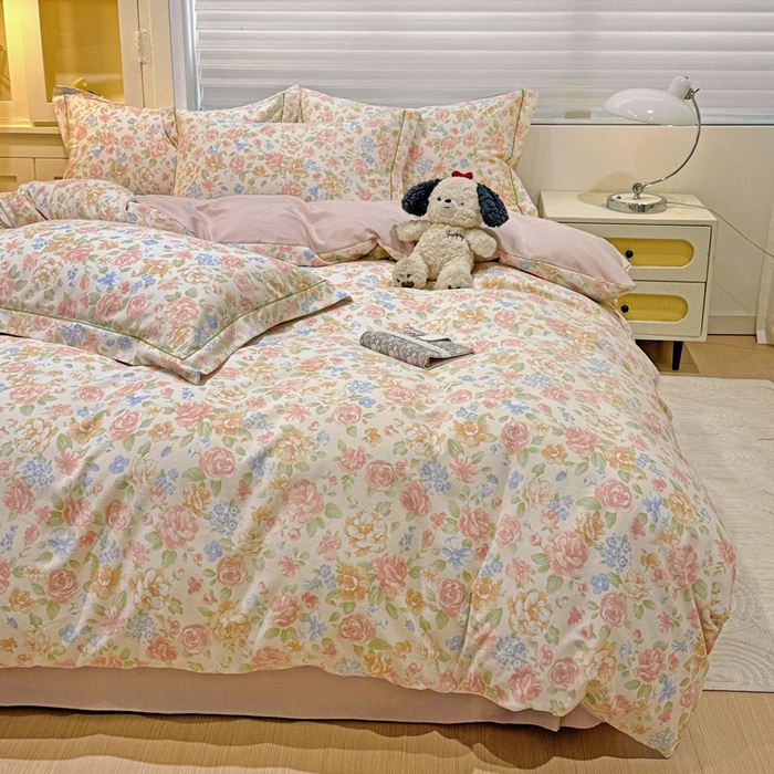 91家纺网 家纺一手货源 找家纺 卡普家居 2025新款全棉纯棉磨毛加厚单品系列-被套单件单被套 花恋