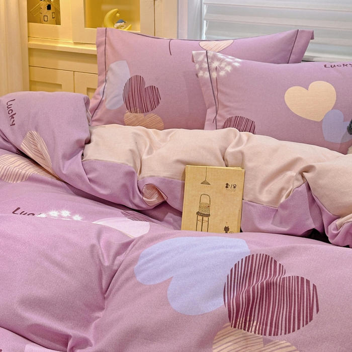 91家纺网 家纺一手货源 找家纺 卡普家居 2025新款全棉纯棉磨毛加厚单品系列-被套单件单被套 怦然心动