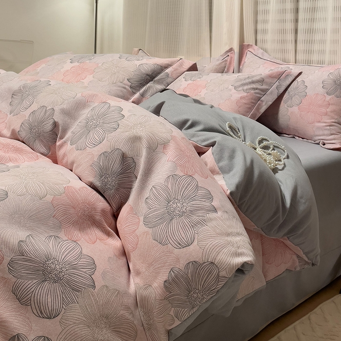 91家纺网 家纺一手货源 找家纺 卡普家居 2025新款全棉纯棉磨毛加厚单品系列-被套单件单被套 爱莲娜