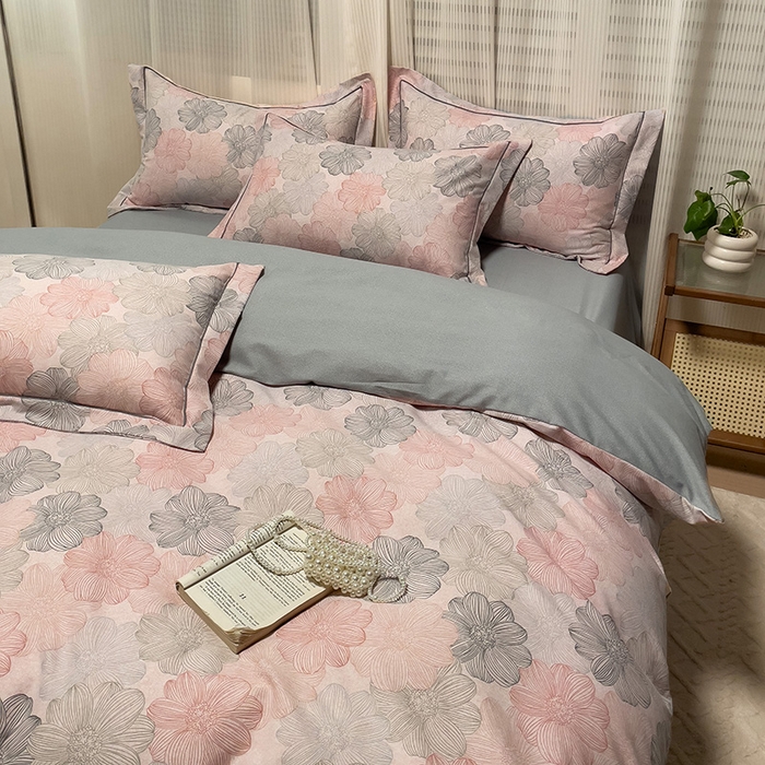 91家纺网 家纺一手货源 找家纺 卡普家居 2025新款全棉纯棉磨毛加厚单品系列-被套单件单被套 爱莲娜