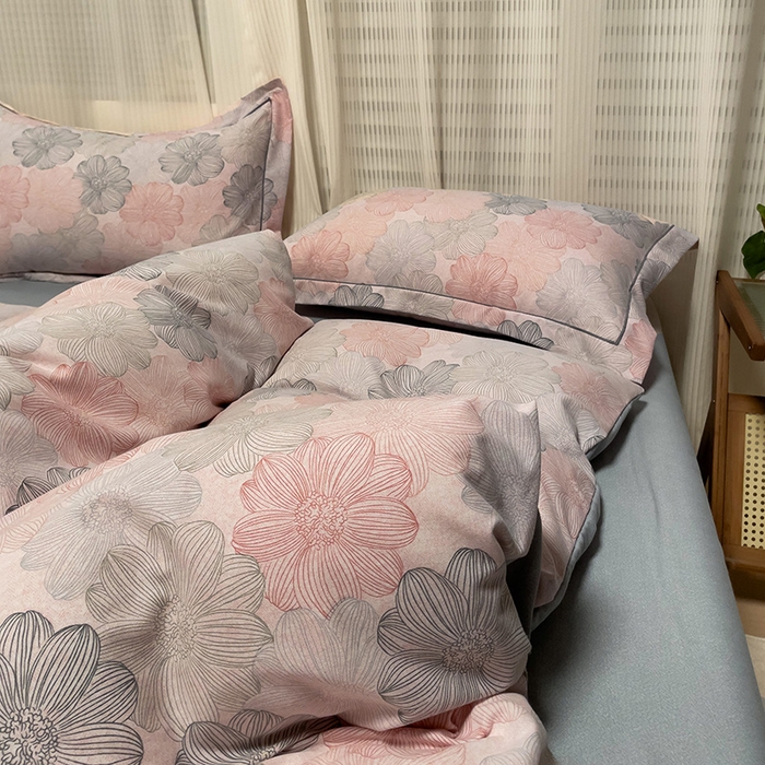 91家纺网 家纺一手货源 找家纺 卡普家居 2025新款全棉纯棉磨毛加厚单品系列-被套单件单被套 爱莲娜