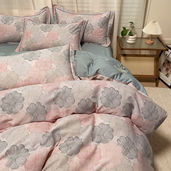 91家纺网 家纺一手货源 找家纺 卡普家居 2025新款全棉纯棉磨毛加厚单品系列-被套单件单被套 爱莲娜