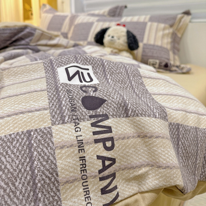 91家纺网 家纺一手货源 找家纺 卡普家居 2025新款全棉纯棉磨毛加厚四件套系列-四件套 埃德加