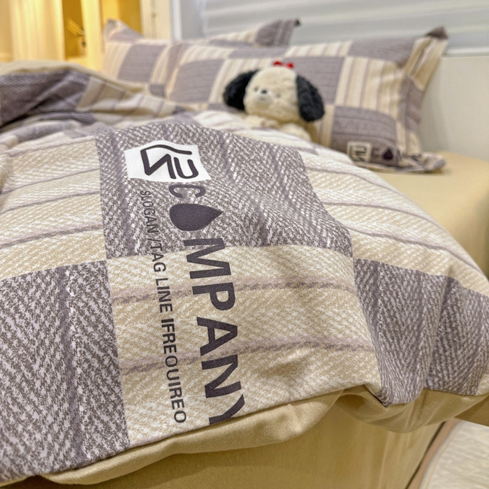 91家纺网 家纺一手货源 找家纺 卡普家居 2025新款全棉纯棉磨毛加厚四件套系列-四件套 埃德加