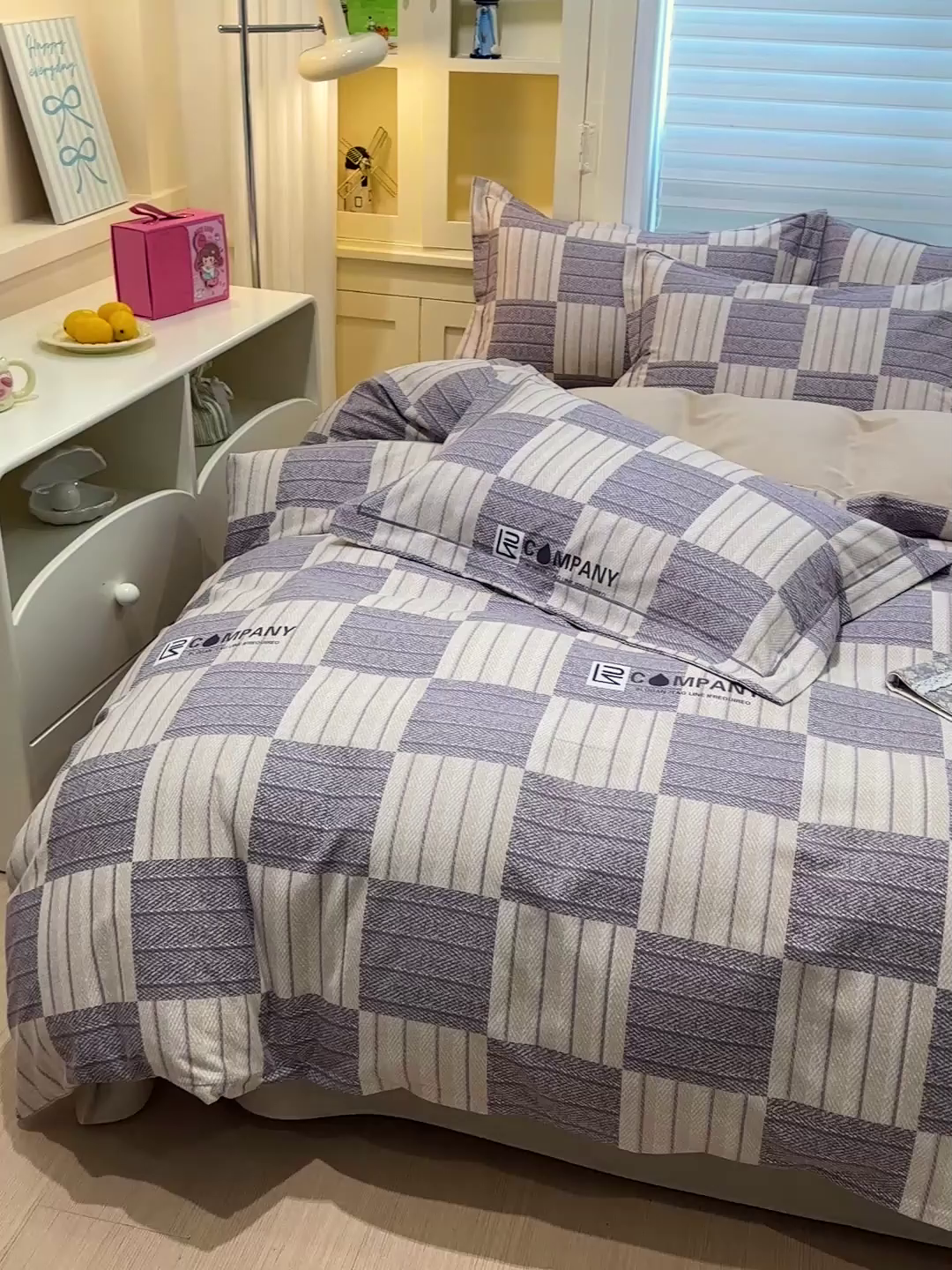 91家纺网 家纺一手货源 找家纺 卡普家居 2025新款全棉纯棉磨毛加厚四件套系列-四件套 埃德加