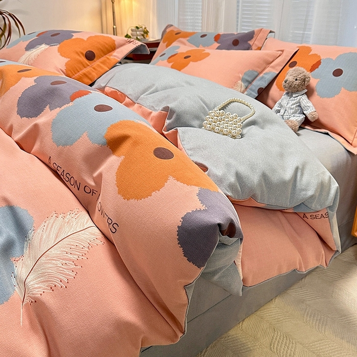 91家纺网 家纺一手货源 找家纺 卡普家居 2025新款全棉纯棉磨毛加厚单品系列-被套单件单被套 阿芙朵