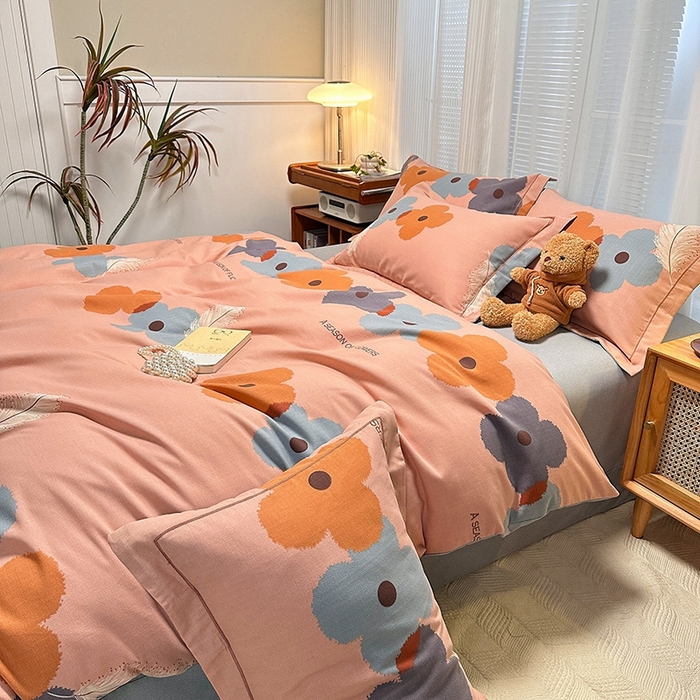 91家纺网 家纺一手货源 找家纺 卡普家居 2025新款全棉纯棉磨毛加厚单品系列-被套单件单被套 阿芙朵