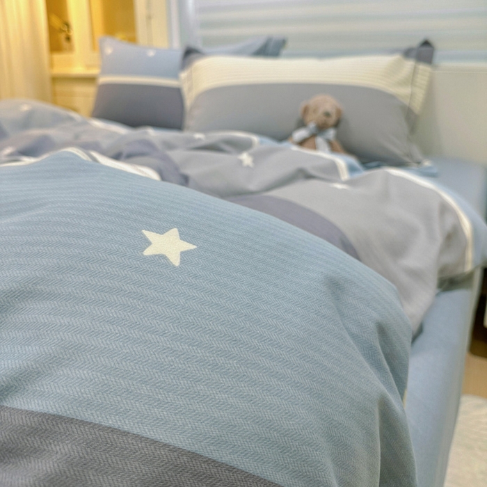 91家纺网 家纺一手货源 找家纺 卡普家居 2025新款全棉纯棉磨毛加厚四件套系列-四件套 格利亚