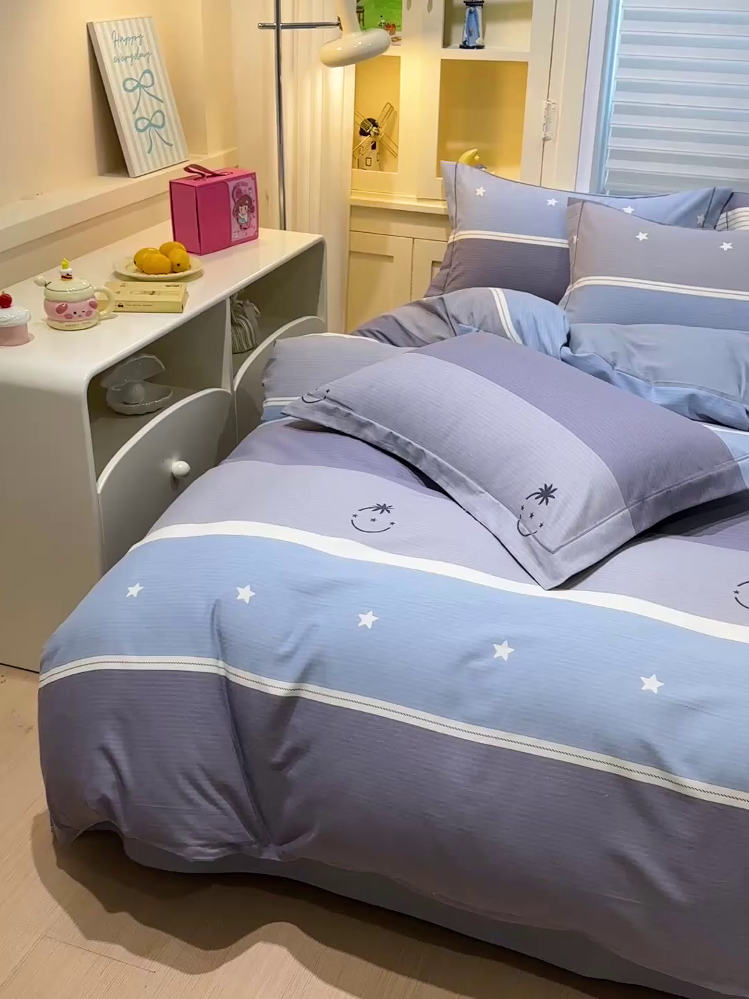 91家纺网 家纺一手货源 找家纺 卡普家居 2025新款全棉纯棉磨毛加厚四件套系列-四件套 格利亚