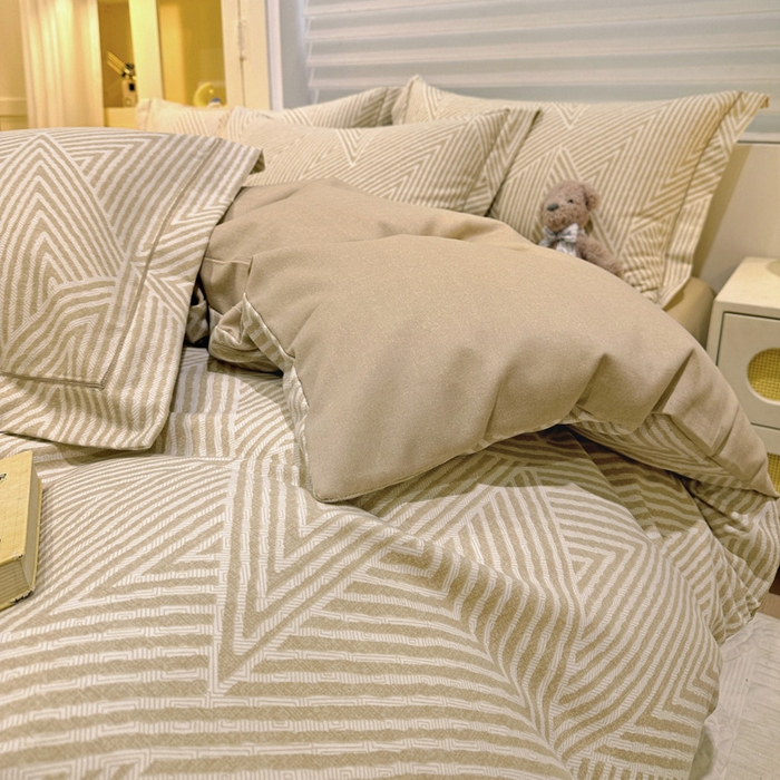 91家纺网 家纺一手货源 找家纺 卡普家居 2025新款全棉纯棉磨毛加厚四件套系列-四件套 卢卡斯