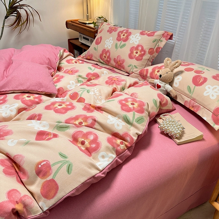 91家纺网 家纺一手货源 找家纺 卡普家居 2025新款全棉纯棉磨毛加厚单品系列-被套单件单被套 芬妮