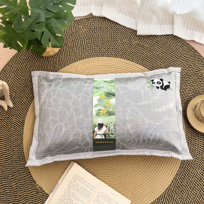 91家纺网 家纺一手货源 找家纺 诺可 2025新款夏凉凉感枕茶香枕 枕头枕芯 熊猫