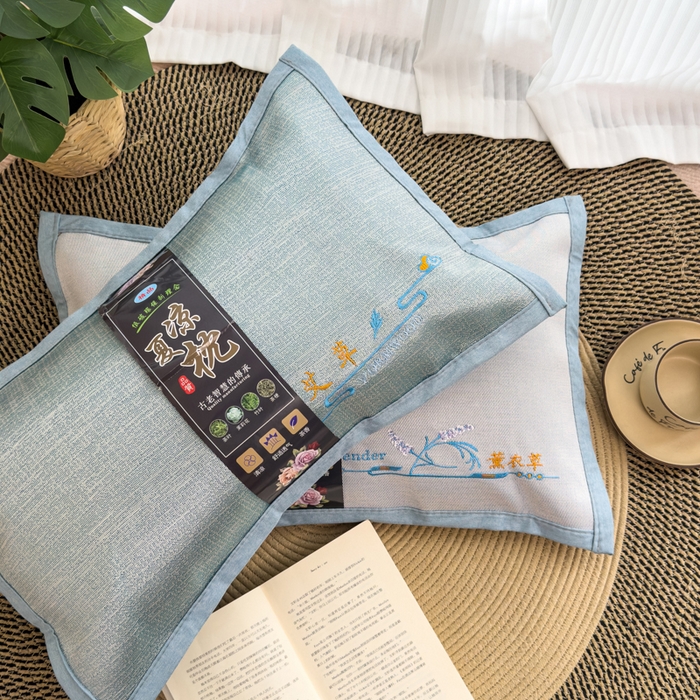 91家纺网 家纺一手货源 找家纺 诺可 2025新款夏凉凉感枕茶香枕 枕头枕芯 组合图仅供参考