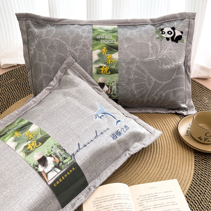 91家纺网 家纺一手货源 找家纺 诺可 2025新款夏凉凉感枕茶香枕 枕头枕芯 组合图仅供参考