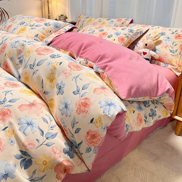 91家纺网 家纺一手货源 找家纺 （总）卡普二店 2025新款全棉纯棉磨毛加厚四件套系列-四件套