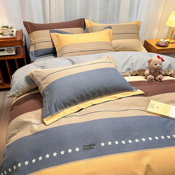 91家纺网 家纺一手货源 找家纺 卡普家居 2025新款全棉纯棉磨毛加厚单品系列-被套单件单被套 杰森