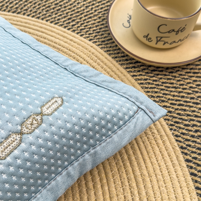 91家纺网 家纺一手货源 找家纺 诺可 2025新款夏凉凉感枕茶香枕 枕头枕芯 蓝调