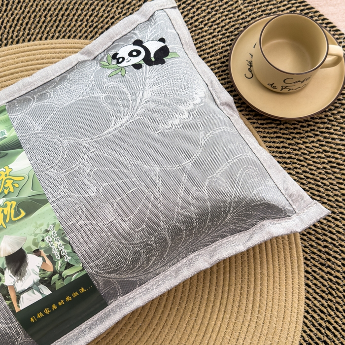 91家纺网 家纺一手货源 找家纺 诺可 2025新款夏凉凉感枕茶香枕 枕头枕芯 熊猫