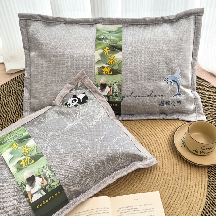 91家纺网 家纺一手货源 找家纺 诺可 2025新款夏凉凉感枕茶香枕 枕头枕芯 熊猫