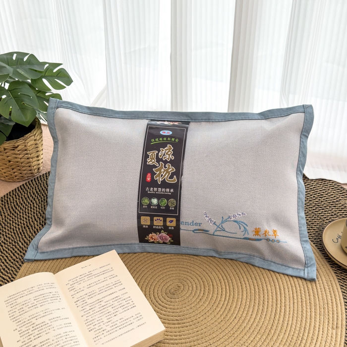 91家纺网 家纺一手货源 找家纺 诺可 2025新款夏凉凉感枕茶香枕 枕头枕芯 薰衣草