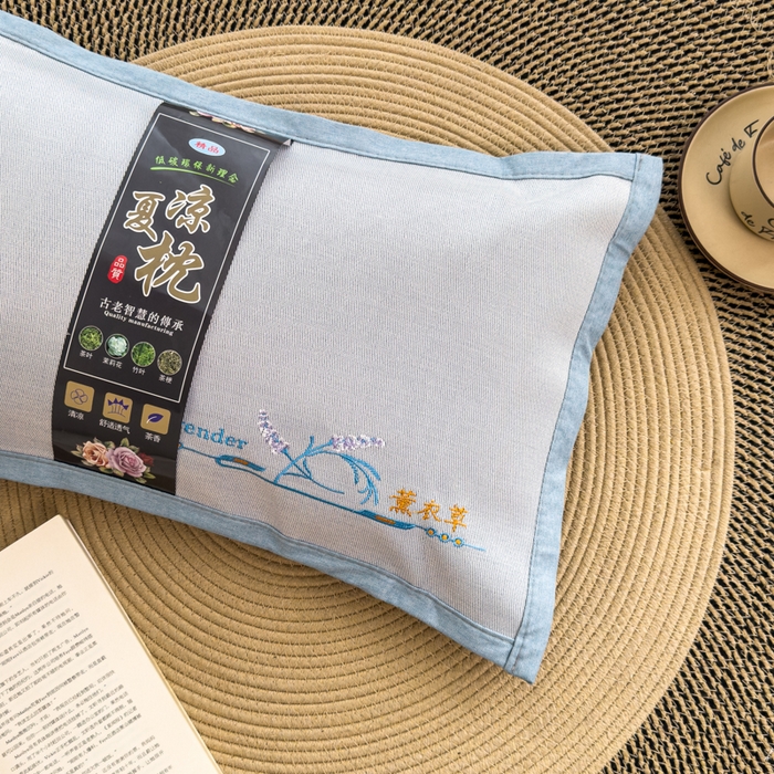 91家纺网 家纺一手货源 找家纺 诺可 2025新款夏凉凉感枕茶香枕 枕头枕芯 薰衣草