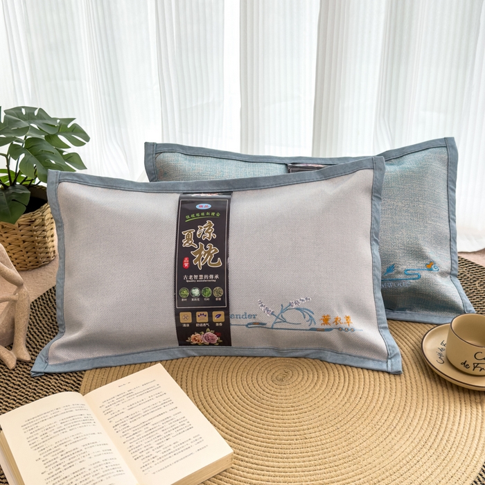91家纺网 家纺一手货源 找家纺 诺可 2025新款夏凉凉感枕茶香枕 枕头枕芯 薰衣草
