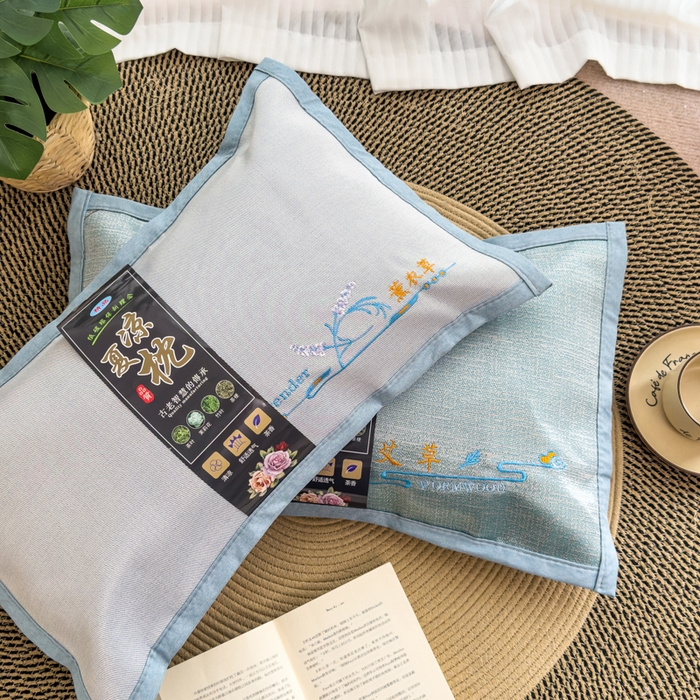 91家纺网 家纺一手货源 找家纺 诺可 2025新款夏凉凉感枕茶香枕 枕头枕芯 薰衣草