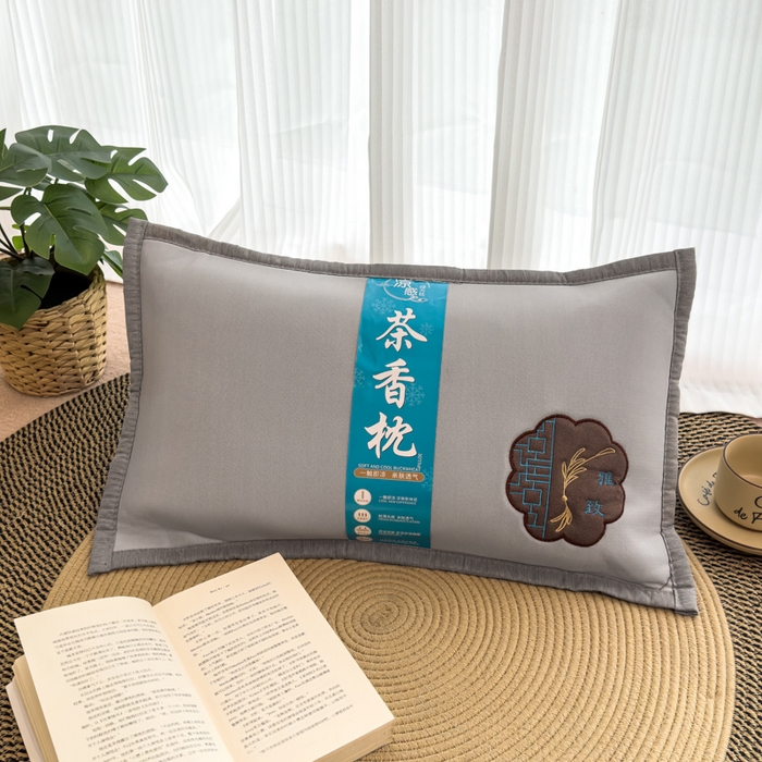 诺可 2025新款夏凉凉感枕茶香枕 枕头枕芯 雅致