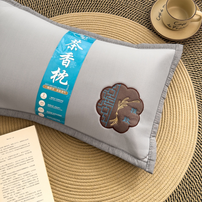 91家纺网 家纺一手货源 找家纺 诺可 2025新款夏凉凉感枕茶香枕 枕头枕芯 雅致
