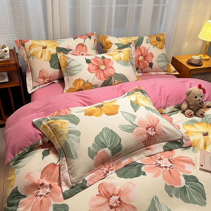 91家纺网 家纺一手货源 找家纺 卡普家居 2025新款全棉纯棉磨毛加厚单品系列-被套单件单被套 梦若菲