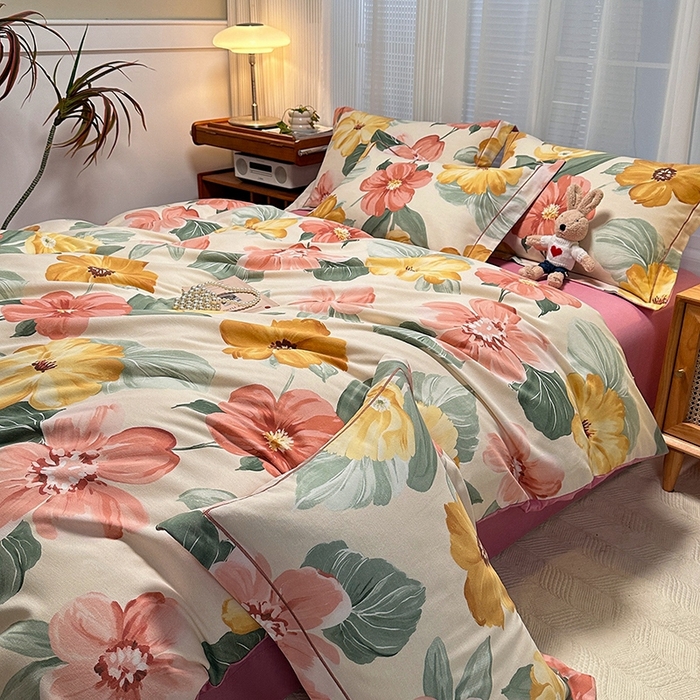 91家纺网 家纺一手货源 找家纺 卡普家居 2025新款全棉纯棉磨毛加厚单品系列-被套单件单被套 梦若菲