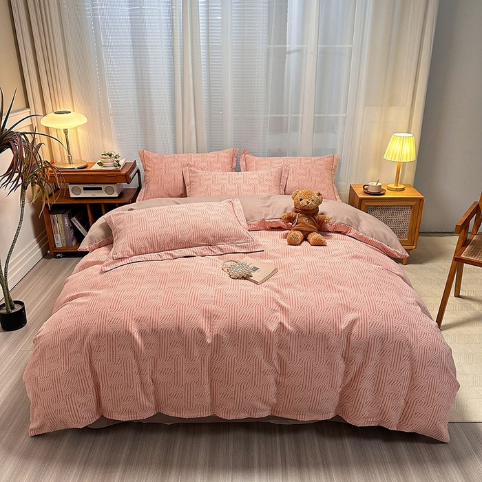 91家纺网 家纺一手货源 找家纺 卡普家居 2025新款全棉纯棉磨毛加厚单品系列-被套单件单被套 莫尔