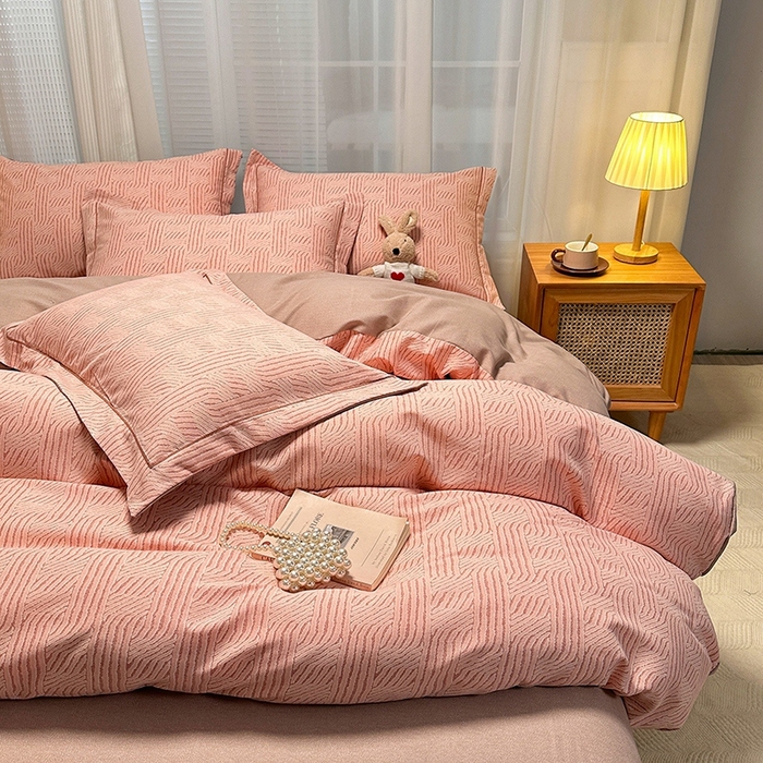 91家纺网 家纺一手货源 找家纺 卡普家居 2025新款全棉纯棉磨毛加厚单品系列-被套单件单被套 莫尔