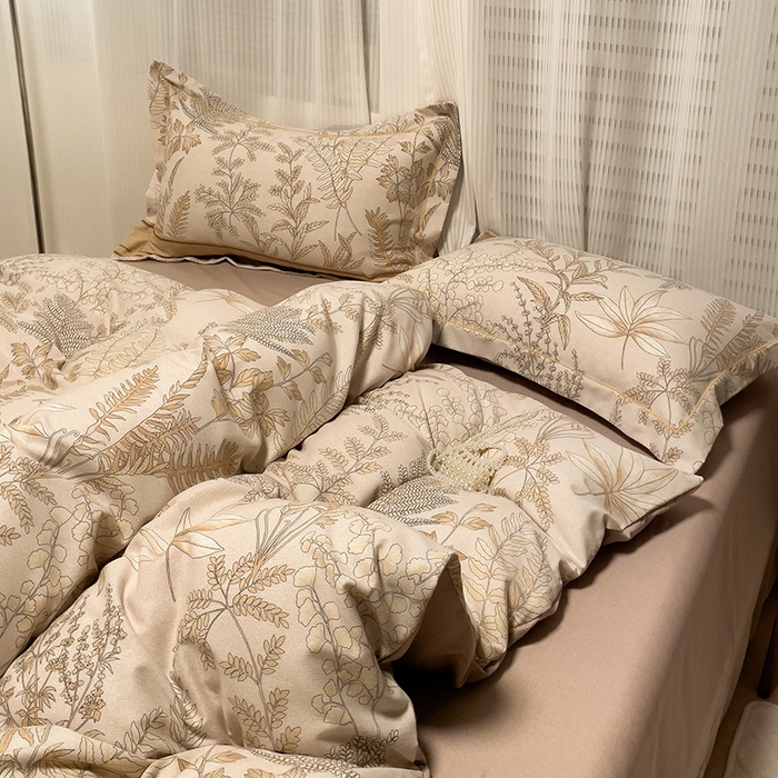 91家纺网 家纺一手货源 找家纺 卡普家居 2025新款全棉纯棉磨毛加厚单品系列-被套单件单被套 挪威花园