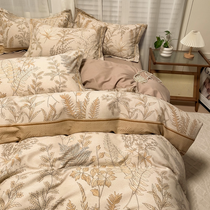 91家纺网 家纺一手货源 找家纺 卡普家居 2025新款全棉纯棉磨毛加厚单品系列-被套单件单被套 挪威花园