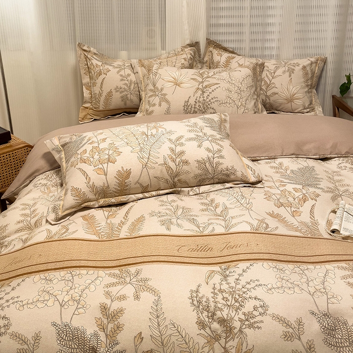 91家纺网 家纺一手货源 找家纺 卡普家居 2025新款全棉纯棉磨毛加厚单品系列-被套单件单被套 挪威花园