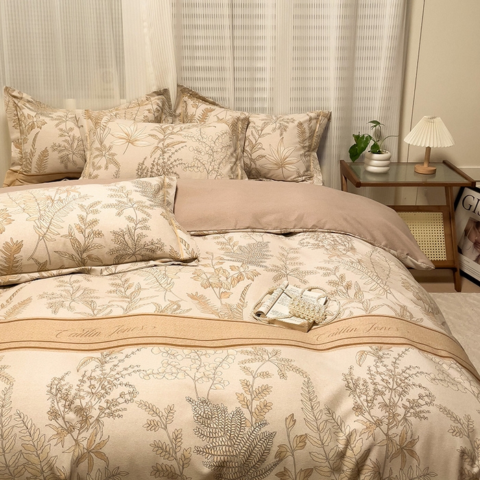 91家纺网 家纺一手货源 找家纺 卡普家居 2025新款全棉纯棉磨毛加厚单品系列-被套单件单被套 挪威花园