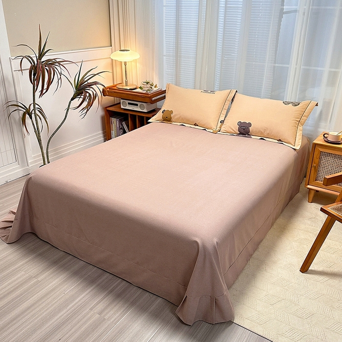 91家纺网 家纺一手货源 找家纺 卡普家居 2025新款全棉纯棉磨毛加厚单品系列-被套单件单被套 欧尼熊