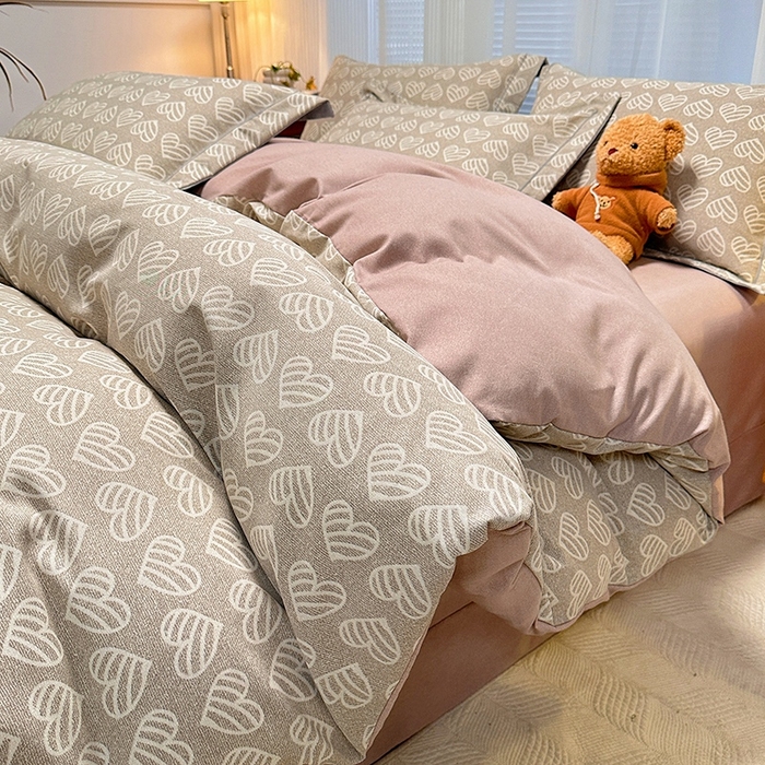 91家纺网 家纺一手货源 找家纺 卡普家居 2025新款全棉纯棉磨毛加厚单品系列-被套单件单被套 桑尼