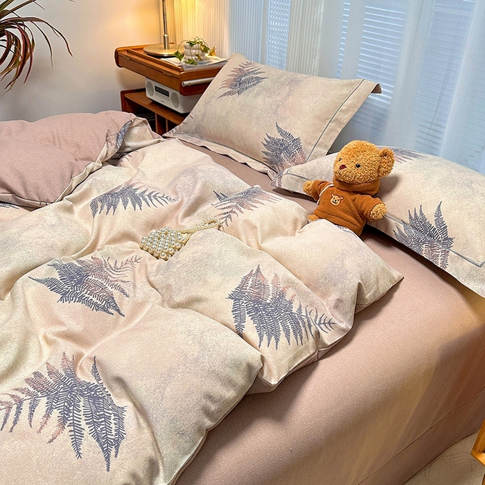 91家纺网 家纺一手货源 找家纺 卡普家居 2025新款全棉纯棉磨毛加厚单品系列-被套单件单被套 杉杉恋曲