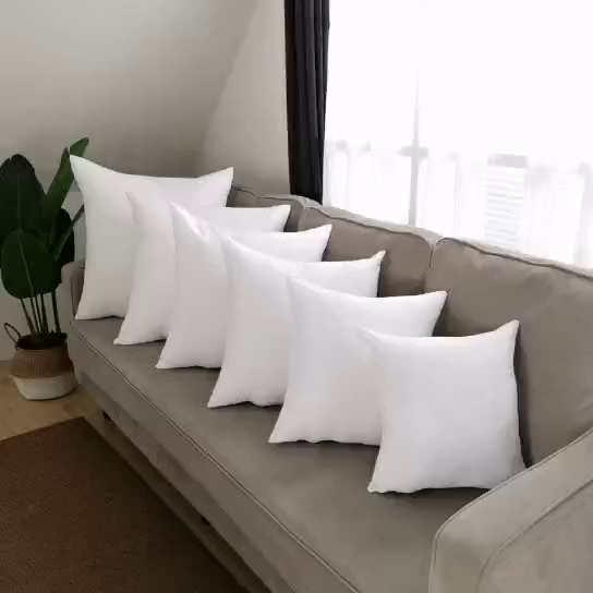 91家纺网 家纺一手货源 找家纺 新奇异 2025新款白色磨毛布抱枕芯靠垫芯枕头（尺寸可定制） 白色无纺布内芯枕